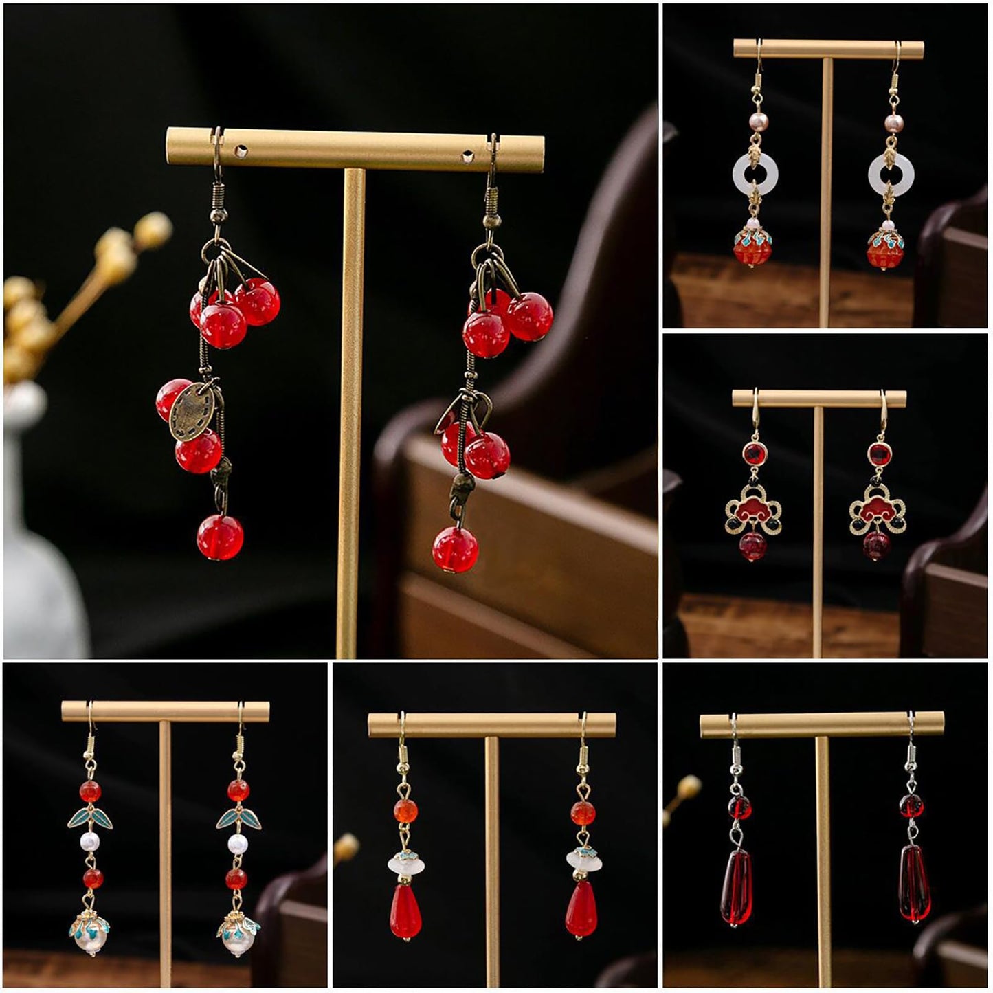 476pcs Orange Round Crystal Glass Beads (4/6/8/10/12mm) with 8pcs Charming Pendants for Jewelry Making, Smooth Round Glass Spacer Loose Beads for Crafts Bracelets Necklaces Charms BST220