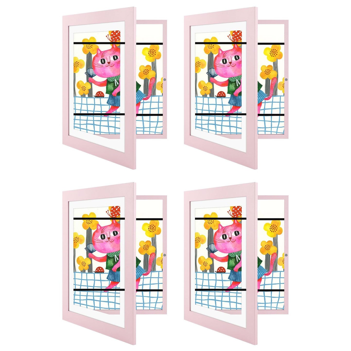 Golden State Art, 8.5x11 Kids Art Frames, Front-Opening Picture Frame Great for Kids Drawings, Artworks, Children Art Projects, Schoolwork, Home or Office (Walnut, Set of 2) BST220