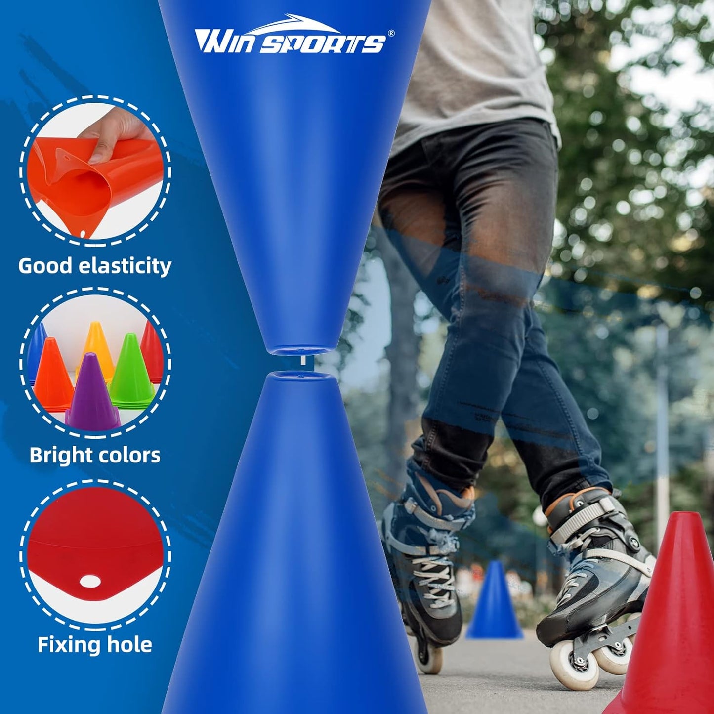 Cones Sports Soccer Flexible Cone Sets 90