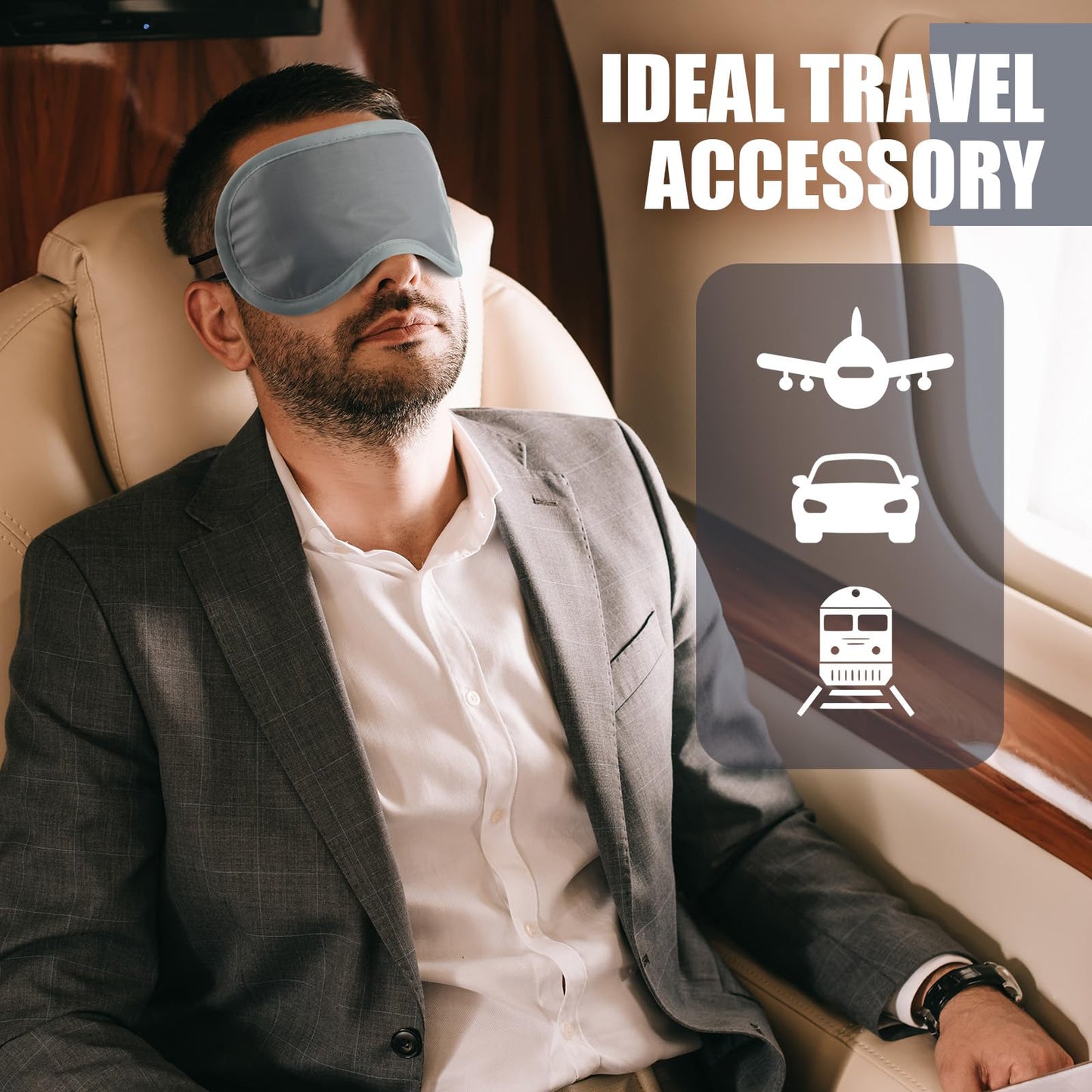 Tarpop 200 Pcs Eye Mask Sleeping Blindfold Eye Cover with Adjustable Strap for Games Party Team Building Travel Individually Wrapped Sleep Mask for Women Men (Blue)