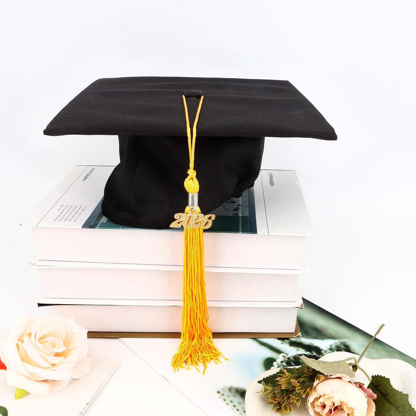 2026 Tassel Graduation, Black and Gold Graduation Tassel, 2026 Graduations Cap Tassels, Gradutate Cap Tassels with 2026 Year Gold Charms for Grad Cap Hat Ceremonies Memorial Graduations Decorations BST220