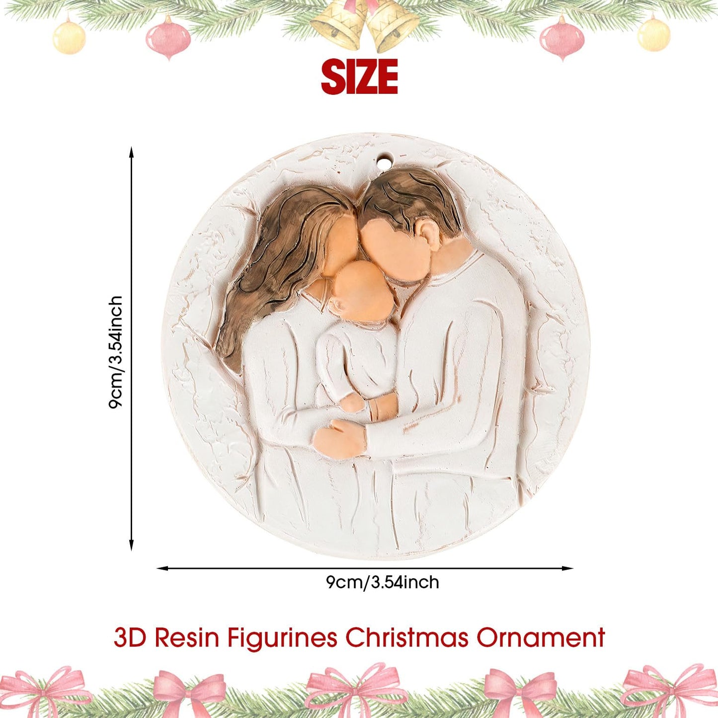 3D Christmas Ornament 2026 Wedding Gifts for Couple - Romantic Our First Christmas Married Engaged Ornament Bridal Shower Gift - Just Married Ornaments for Xmas Tree, Mr and Mrs Gifts for Newlyweds BST326H