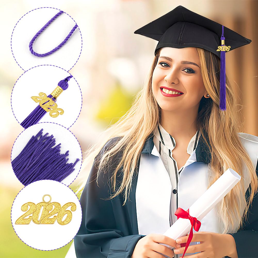 2026 Tassel Graduation 2 Pcs, 2026 Tassel Charm, Green Tassels, Graduation Cap Tassels 2026, Grad Cap Accessories for Graduate Hat Ceremonies Memorial Graduations Decorations BST220
