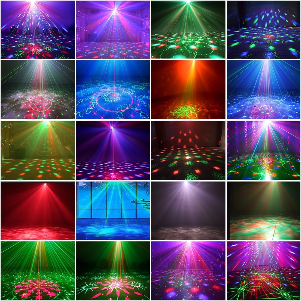Newly Upgrade 5 in1 Light Projector with RGB disco ball + red light pattern +... 74