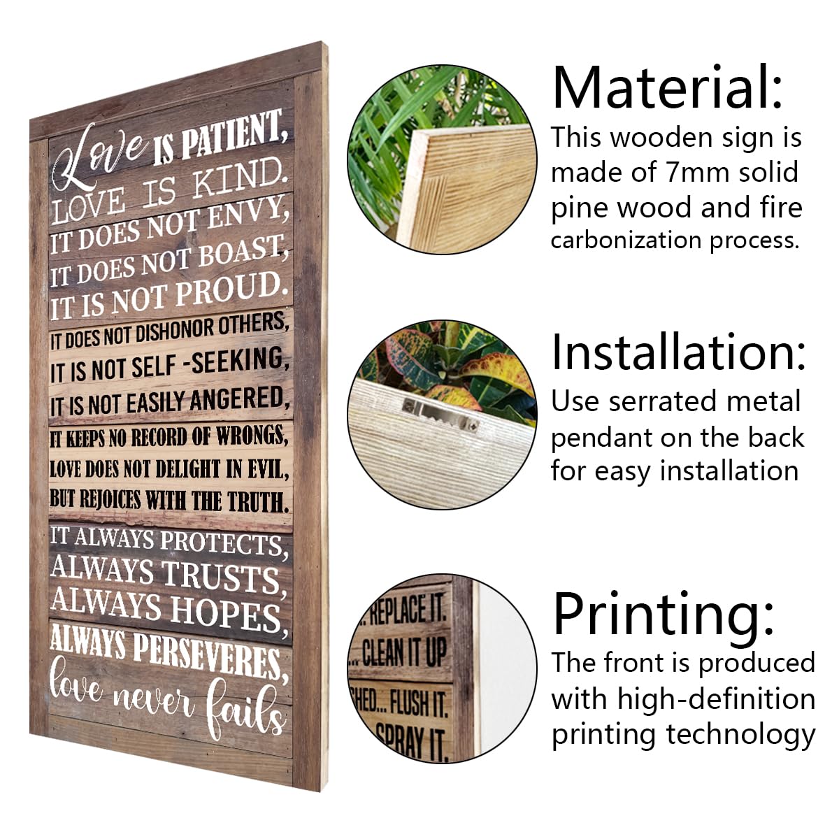 Rustic & Funny Bathroom Signs - Western & Farmhouse Bathroom Rules Wall Decor E1 BST202