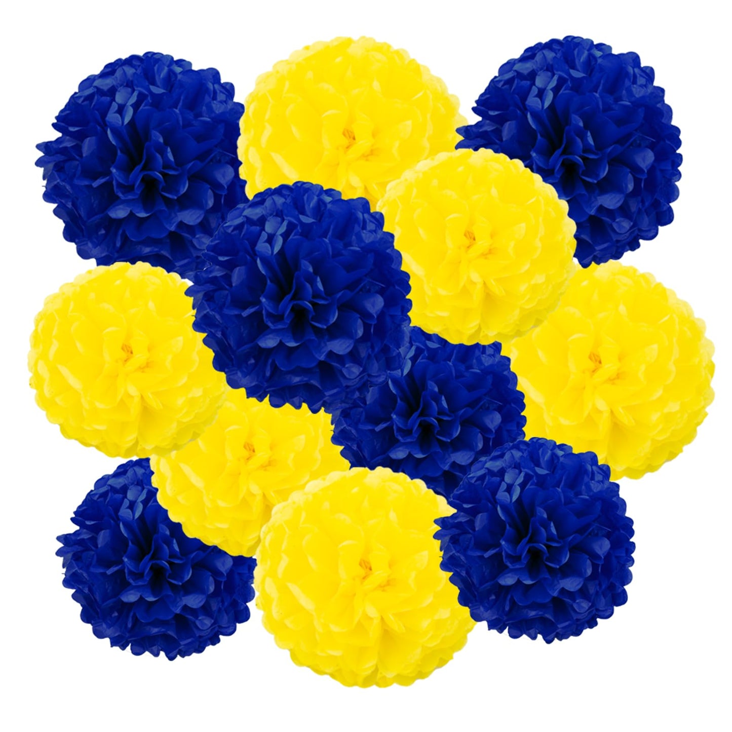 Blue Green and Purple Tissue Pom Poms Paper Kit DIY Decorative Flowers Ball for Birthday Party Wedding Hanging Decorations Pack of 12 10in12in BST220