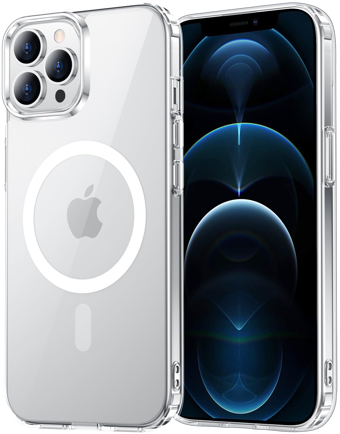 for iPhone 17 Pro Max Case Clear with Screen Protector, Compatible with Magsafe, Anti-Yellowing, Military-Grade Protection, Shockproof Slim Magnetic Phone Case Cover, Black WN420
