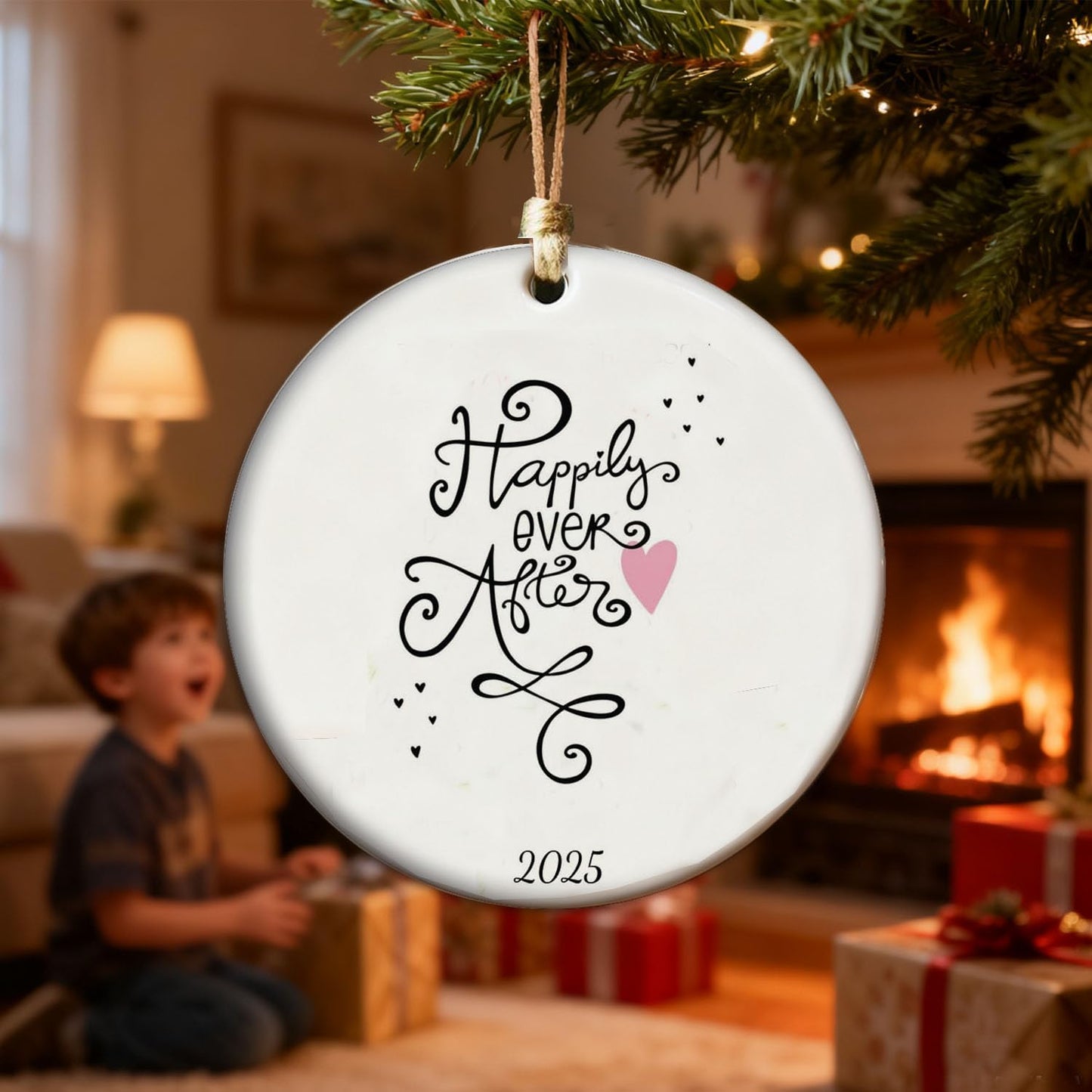 Happily Ever After - Christmas Ornament for Couples Till Death Do Us Part, for Newlyweds, Halloween Wedding Gift for Couple BST202