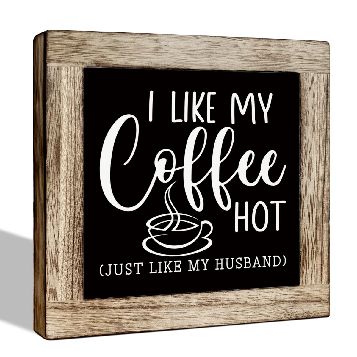 Funny Wooden Coffee Bar Decor Sign, Bar Decorations, in the Morning When Rise Give Me Jesus (and Coffee), Cafe Table Top Shelf Accessories, Cafe Signs Decor 5.9x5.9 Inches BST202