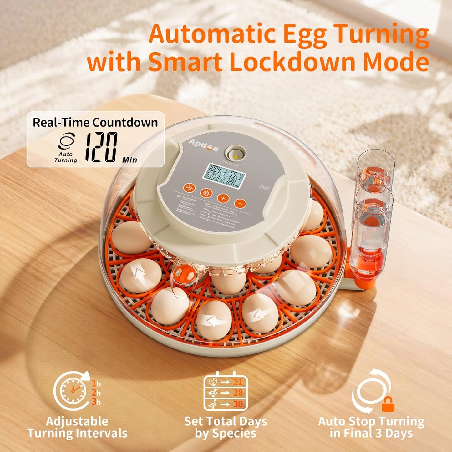 APDOE Egg Incubators for Hatching Eggs 32