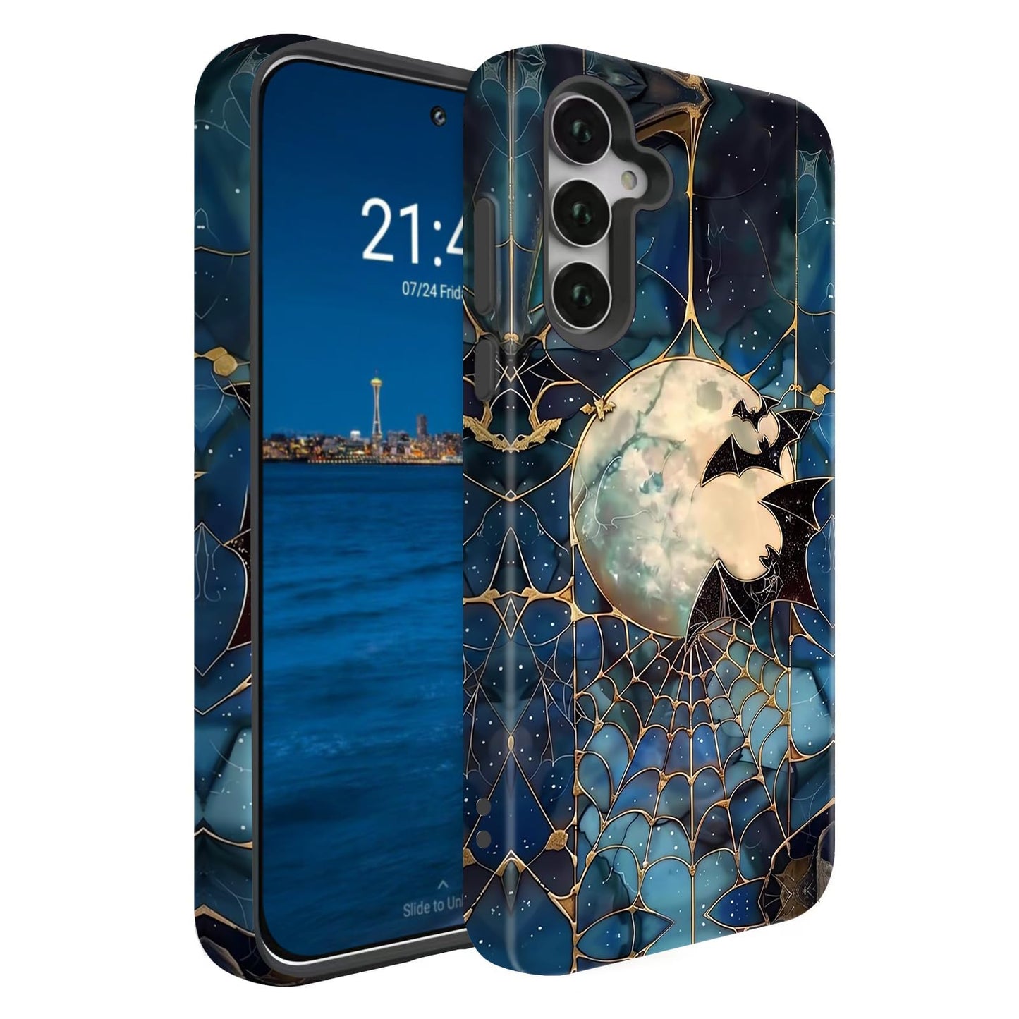 Compatible for Samsung Galaxy A15 5G Case, Dual Layer Heavy Duty 2 in 1 Shockproof Protective Phone Case,Burnt Wood American Flag WN420