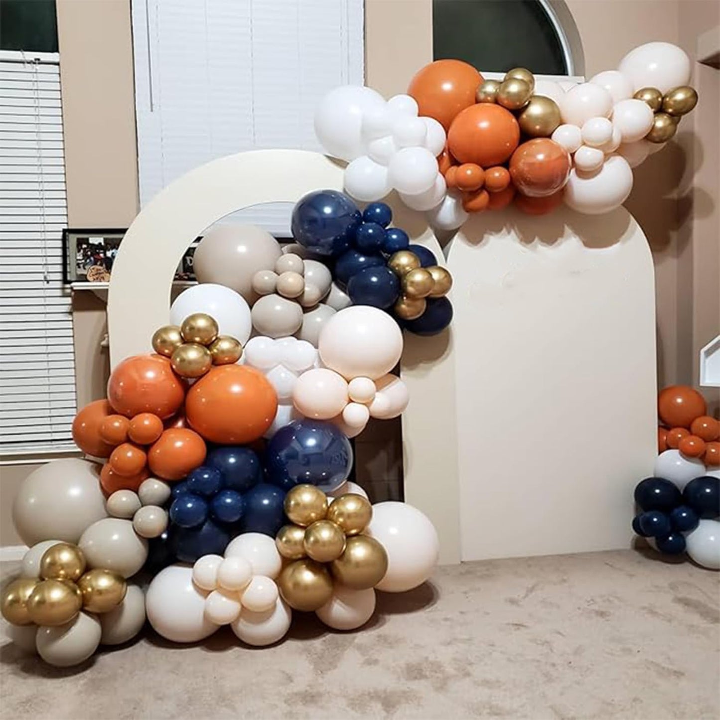 Dusty Green Blue Balloon Arch Kit, Fog Green Dusty Water Blue Beige Ivory Latex Balloons Garland Kit for Women Men Neutral Birthday Wedding Baby Bridal Shower Jungle Safari Party Decorations WN420