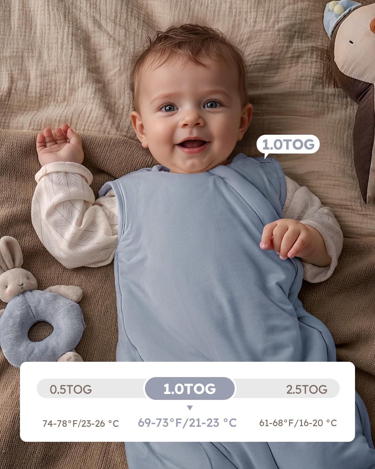 Yoofoos 1.0 TOG Sleep Sack Rayon Made from Bamboo Baby Sleep Sack 77