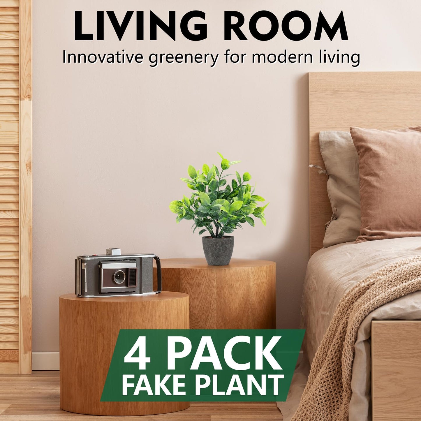 FAVOWREATH 2 Pack Small Fake Plants Potted Artificial Plants Indoor for Home Decor Office Room Farmhouse Indoor Table Bathroom Decor BST220