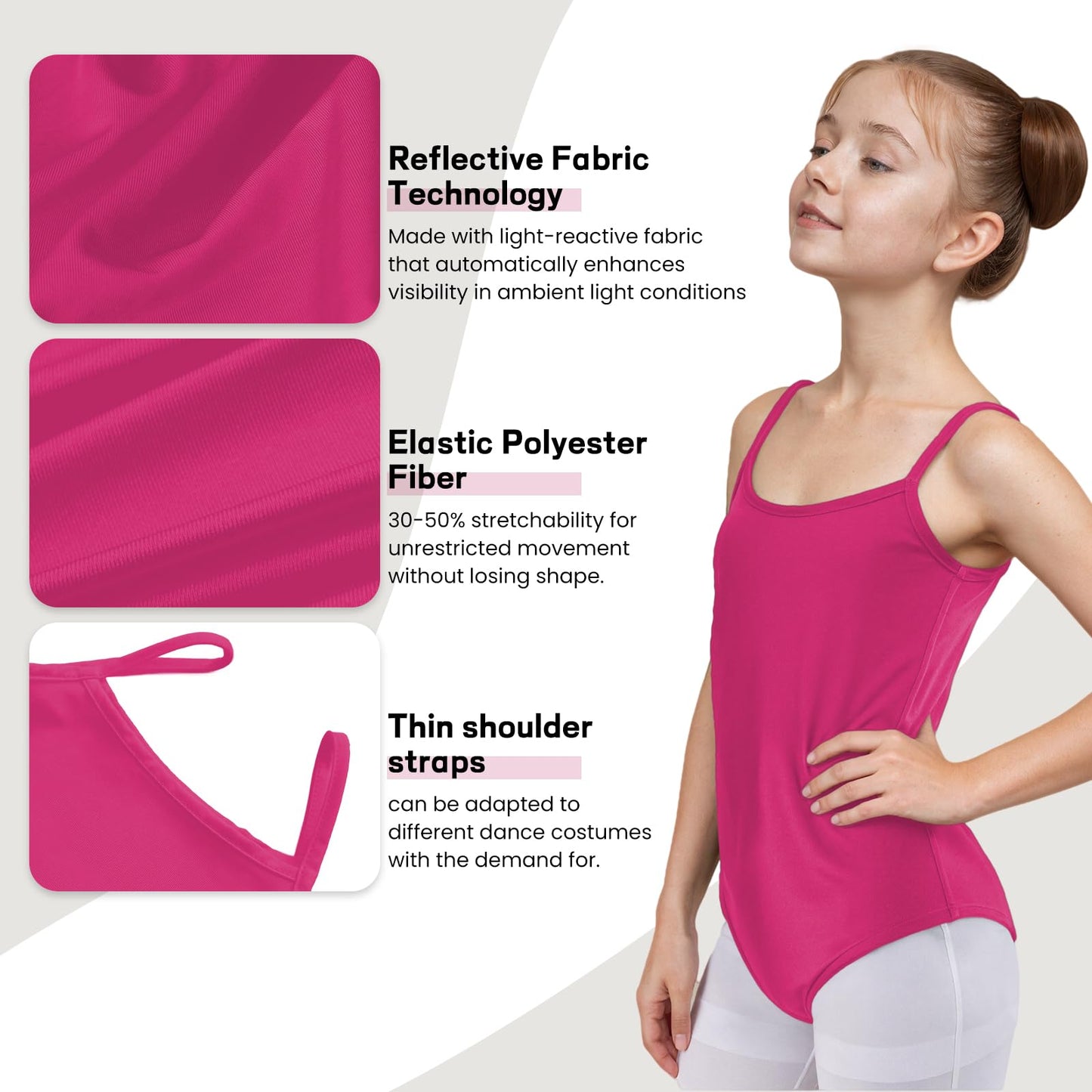 Wildarms Girls Camisole Ballet Leotard Dance Wear | Girls camisole leotard features an unlined single-layer polyester fabric designed for lightweight costume layering WN420