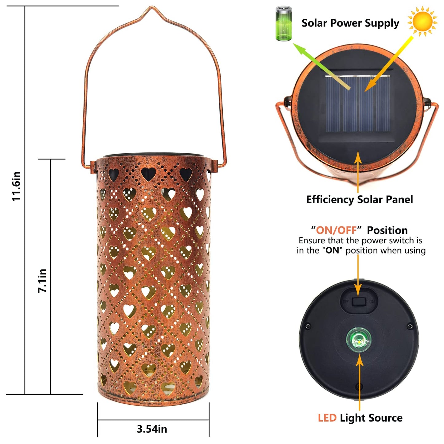 Solar Lanterns Outdoor Waterproof Butterfly Garden Decor Birthday Gifts for Women Mom Grandma, Hanging Solar Lights Metal Lantern Decoration Outside for Yard, Patio, Backyard, Porch