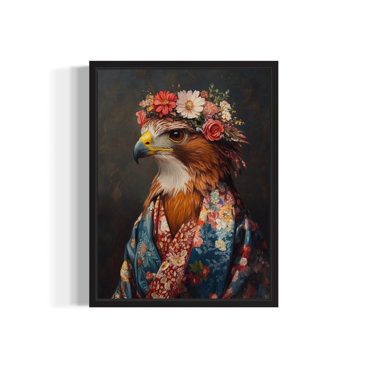 Moose Flower Head Unframed Wall Art Print Poster, Kimono Bathroom Dressing Room Decor Posters Prints for Restroom Home Picture Painting Artwork Gallery 7 (Moose, 16 x 20 inches, Unframed) BST220