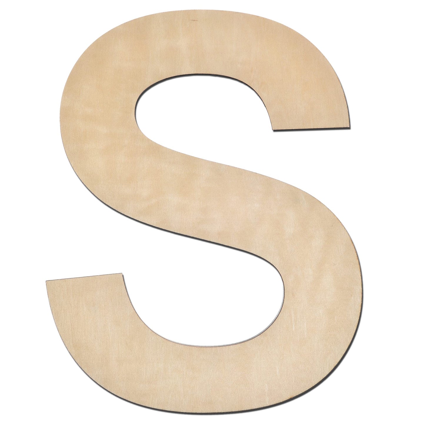 12 Inch Wooden Letter X, 1/4 Inch Thick Large Unfinished Wood Letter for Home Wall Decor, DIY Crafts BST220
