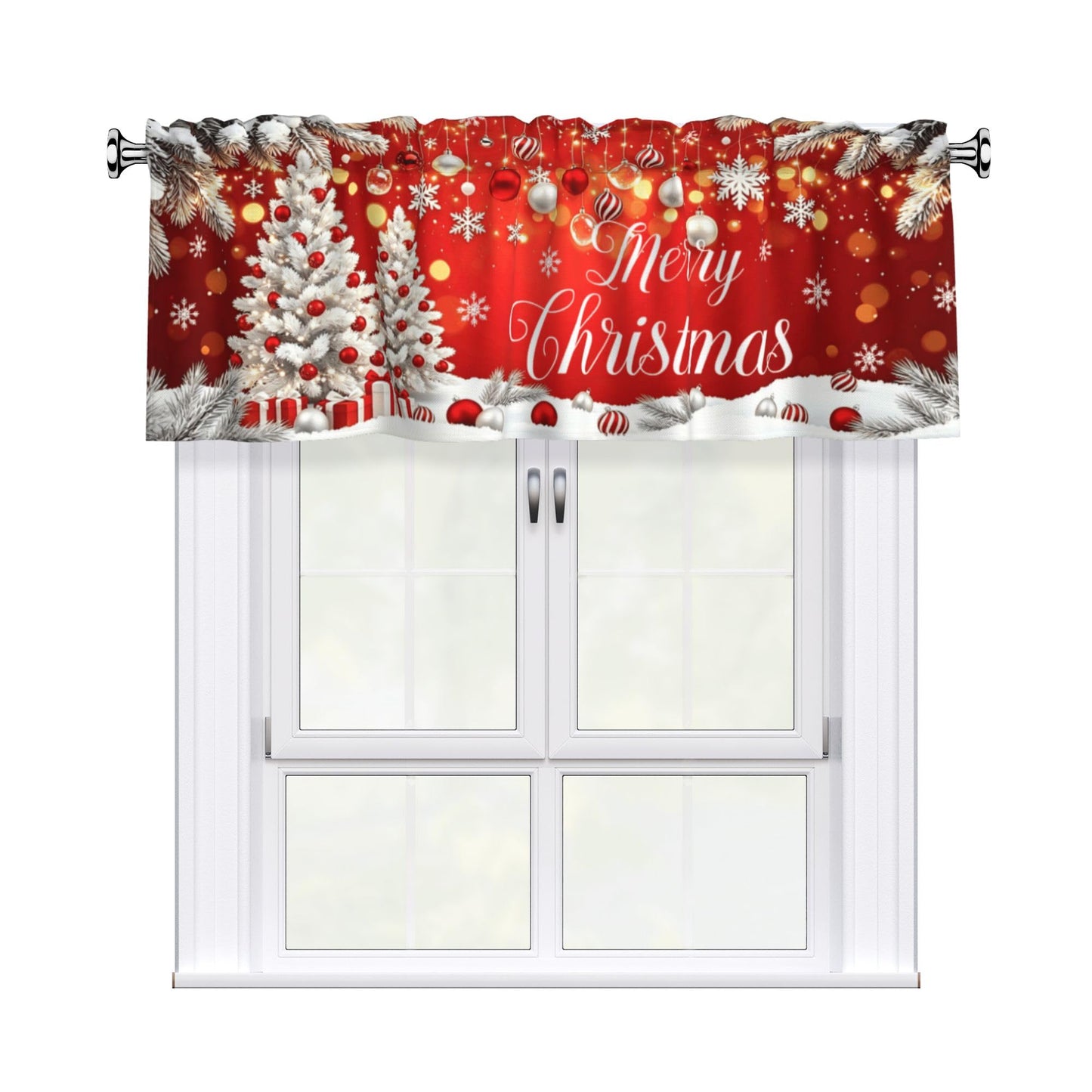 Easter Valances for Windows - Pink Spring Cafe Curtains Floral Bunny Short Curtains for Living Room Bathroom Bedroom Basement BST202