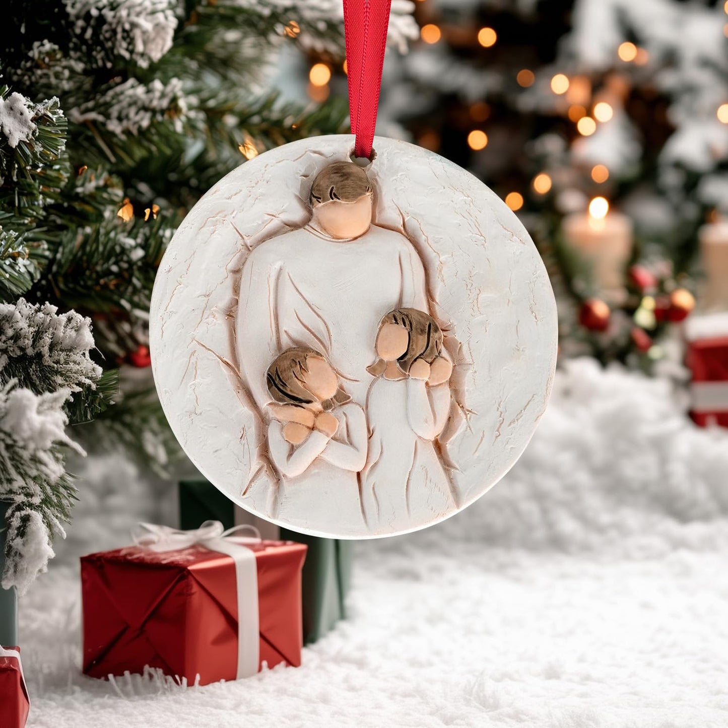 3D Christmas Ornament 2026 Wedding Gifts for Couple - Romantic Our First Christmas Married Engaged Ornament Bridal Shower Gift - Just Married Ornaments for Xmas Tree, Mr and Mrs Gifts for Newlyweds BST326H
