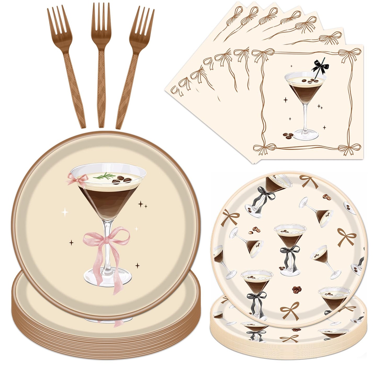 Gameza July Christmas Party Decorations Tableware, 96PCS There's Some Hohoho's in July Disposable Paper Plates and Napkins Decoration, Summer Xmas Beach Forks Decor Supplies Serves 24 BST220