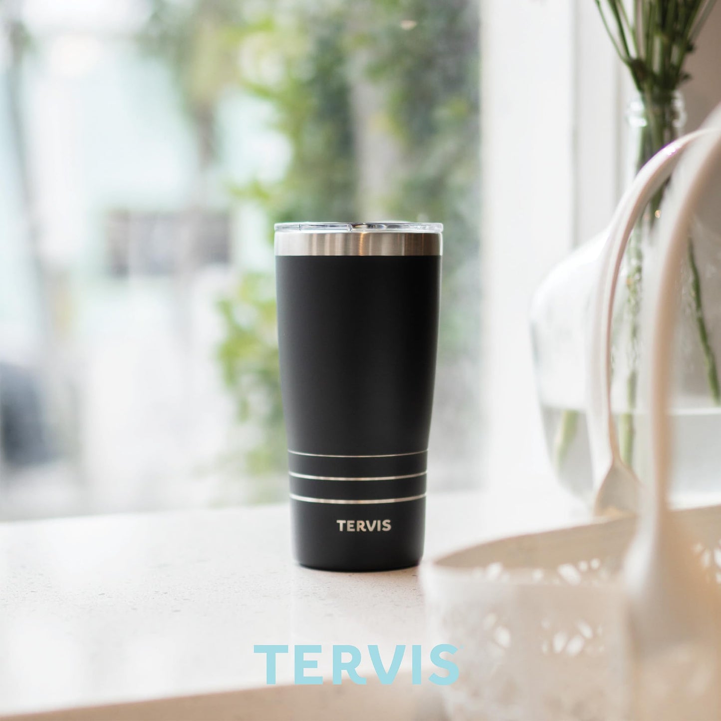 Tervis Friends Pattern Triple Walled Insulated Tumbler Travel Cup Keeps Drinks Cold & Hot, 20oz Legacy, Stainless Steel