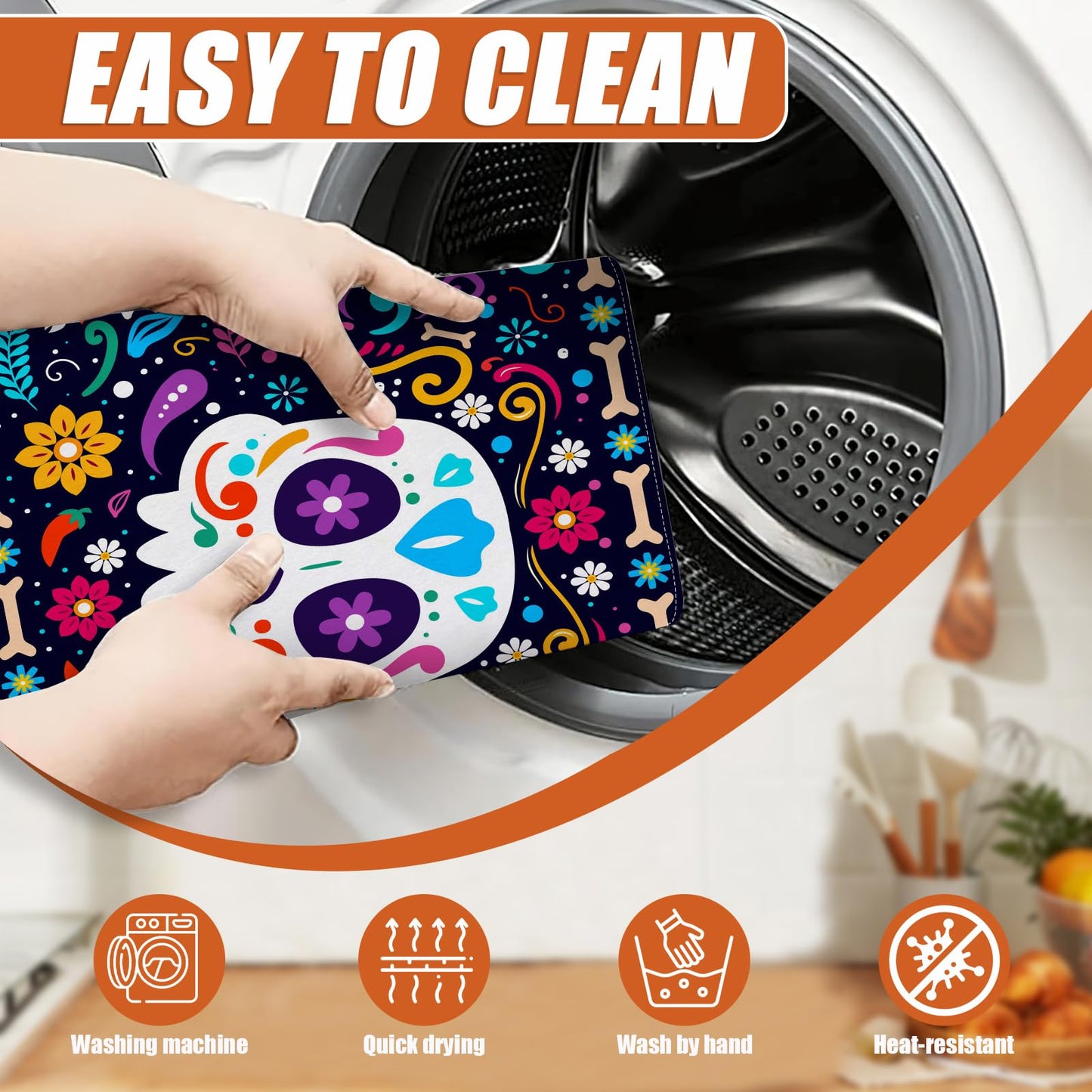 Brown Leopard Dish Drying Mat for Kitchen Counter Microfiber Absorbent Dish Kitchen Drying Mat Draining Reusable Washable for Dishes/Utensils/Counterto BST220