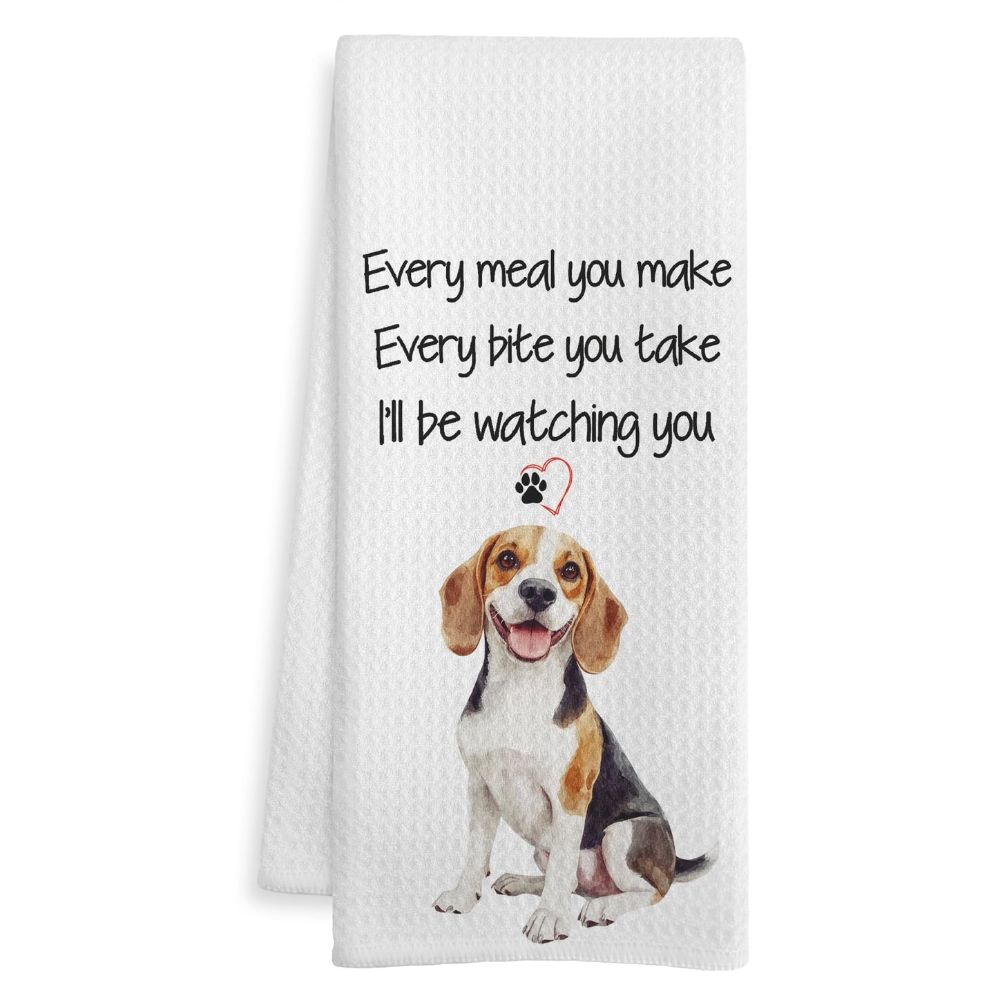 Beagle Gift Kitchen Towels, Beagle Lover Gifts Dish Tea Towel for Kitchen Decor, Funny Western Dog Hand Towels for Bathroom Decor, 16x24 Inch BST326L