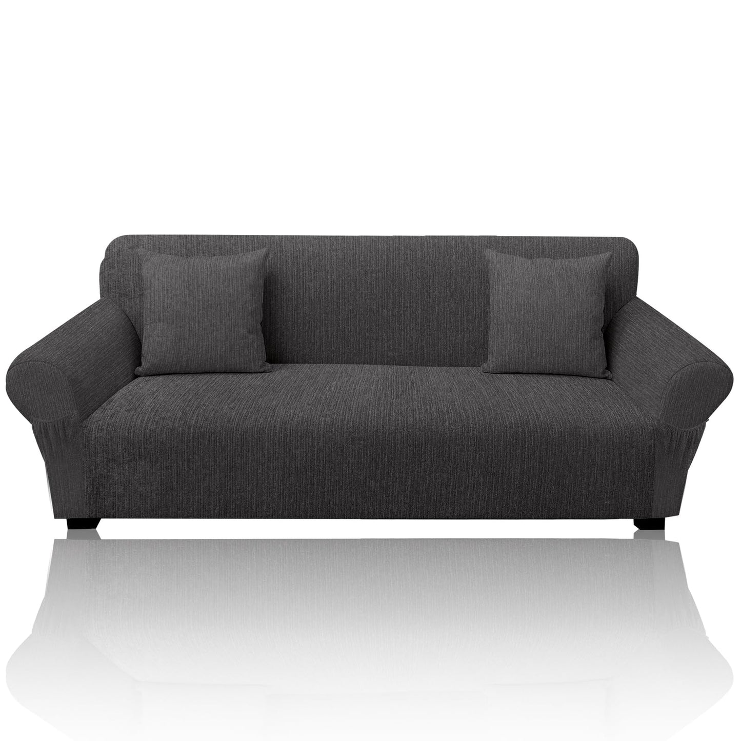 Sofa Slipcover with 2 Pillow Cover for 3 Cushion Couch, Non Slip Furniture Protector with Elastic Bottom, Washable Sofa Cover for Kids, Pets (Sofa, Navy) BST326H