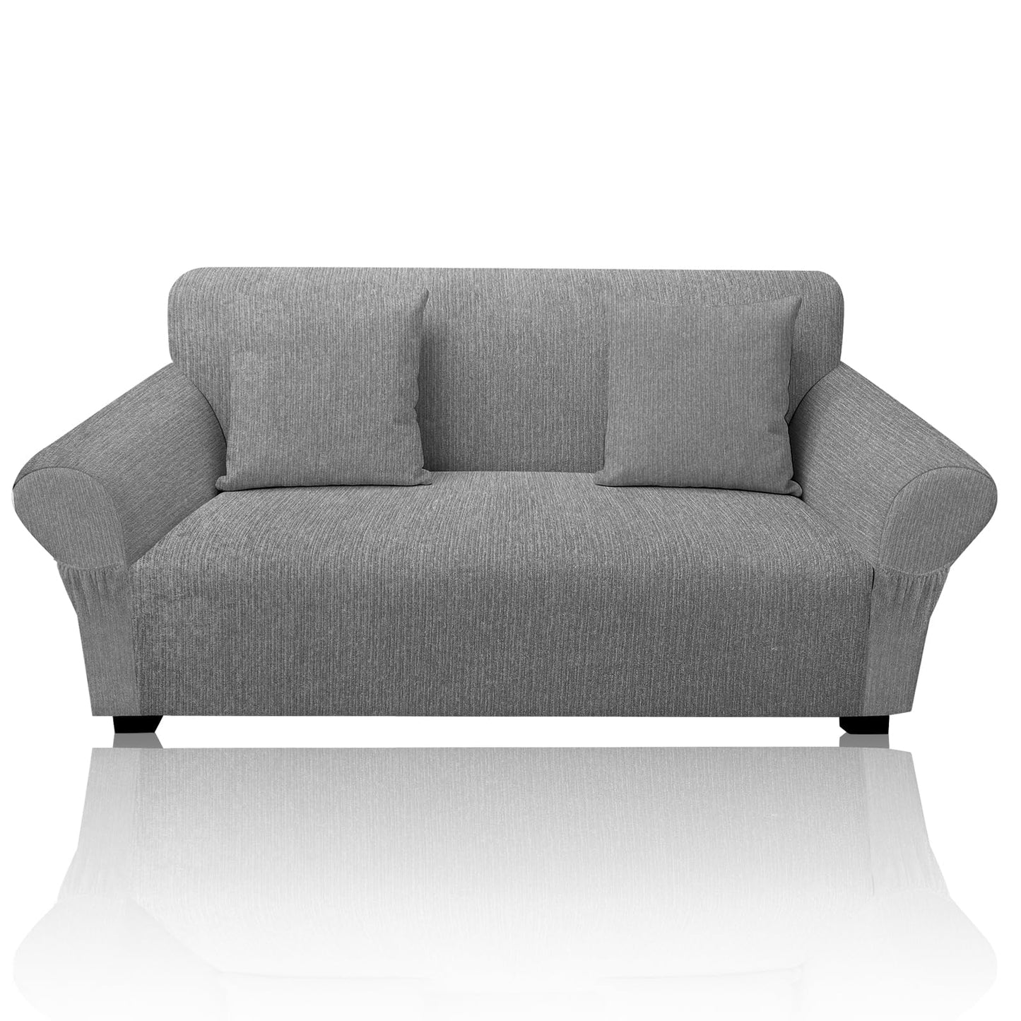 Sofa Slipcover with 2 Pillow Cover for 3 Cushion Couch, Non Slip Furniture Protector with Elastic Bottom, Washable Sofa Cover for Kids, Pets (Sofa, Navy) BST326H