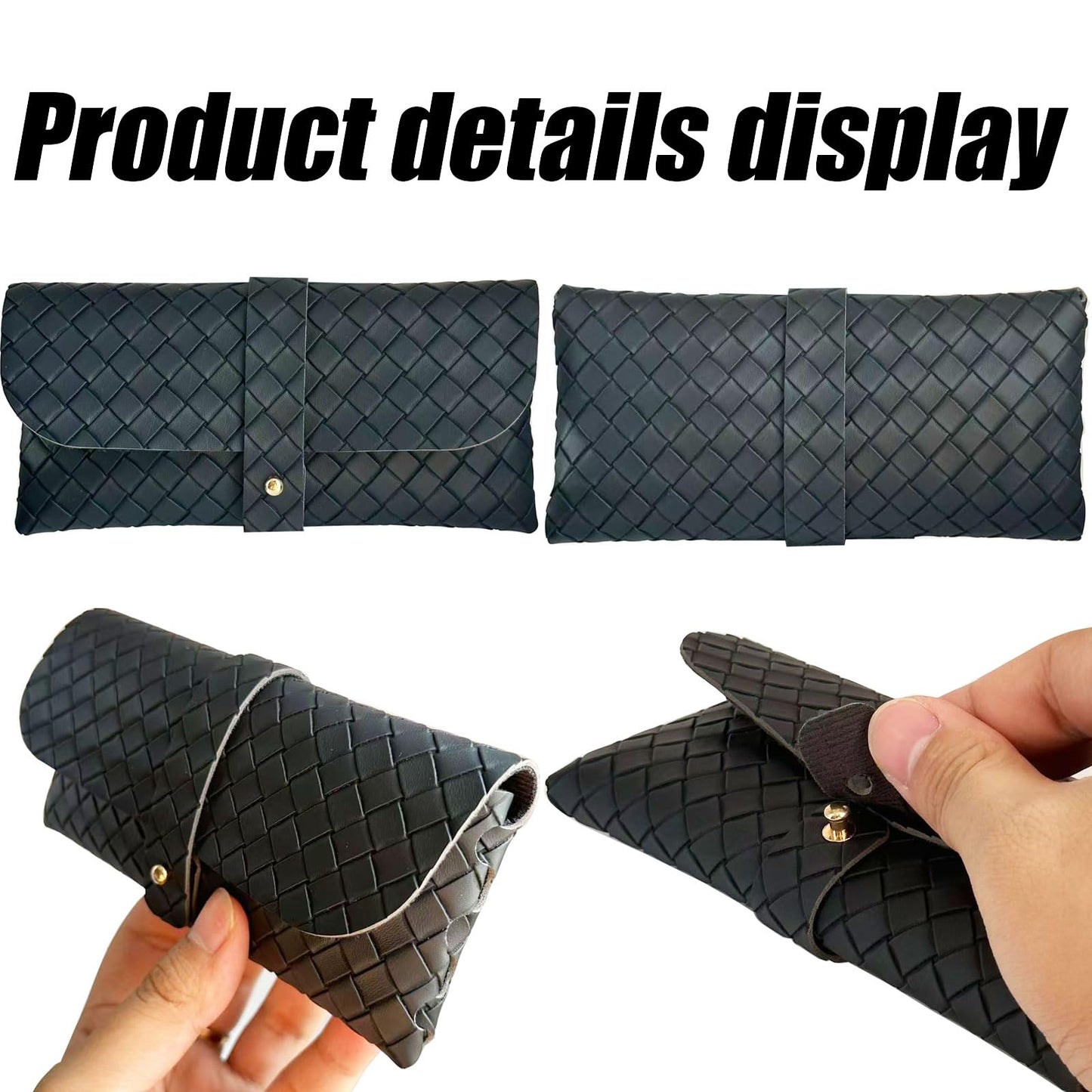 Glasses storage bag Travel sunglasses myopia glasses storage bag Fashion leather storage bag WN420