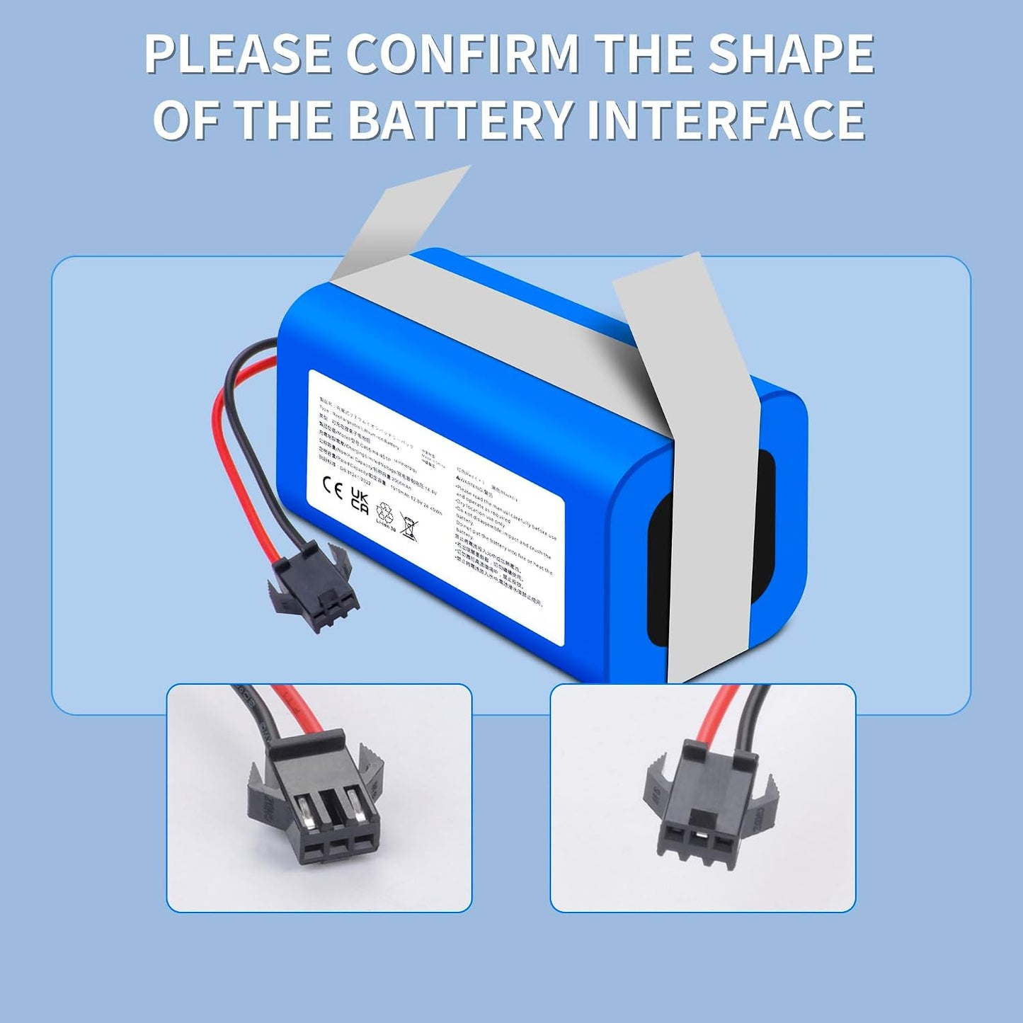 M210 Battery Replacement for Lefant, Compatible with Lefant M210 M210B M210P M213 M213S Robot Vacuum Cleaner 2000mAh12.8V Battery BST220