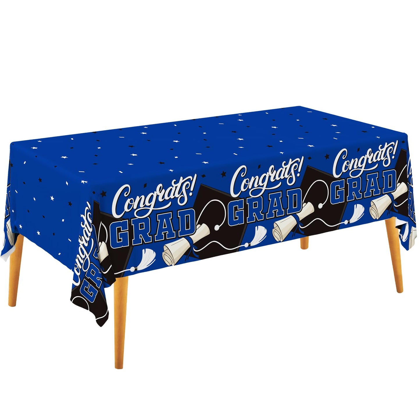 Gatherfun Graduation Decorations 2026 Kit - 2 Pcs Red Gongrats Grad Tablecover for Party Decorations，Graduation Plastic Table Covers 54"x108" BST326L