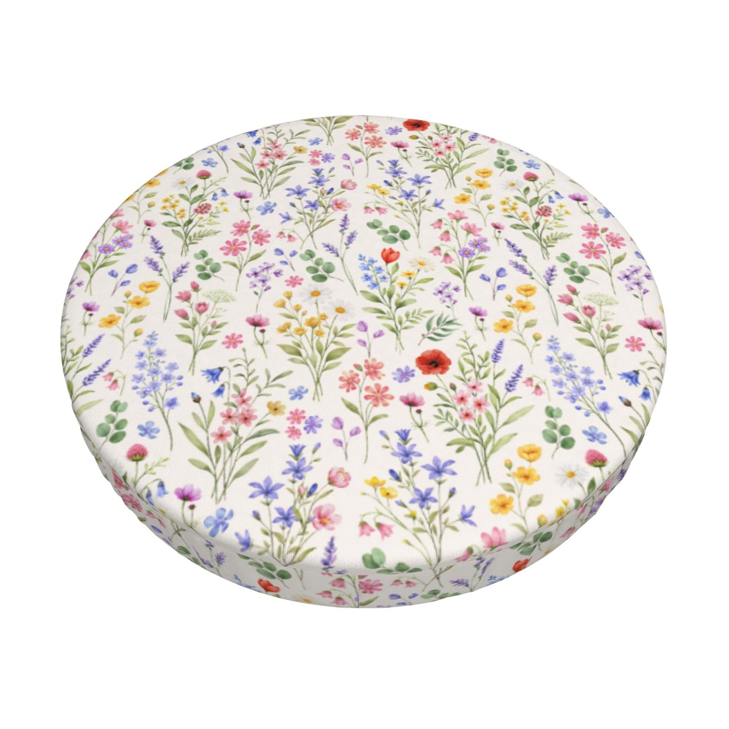 Heart Round Bar Stool Cover - Pink Red Love Heart Chair Seat Cushion Slipcover 12 Inch for Restaurant Cafe Hotel Bar BST202