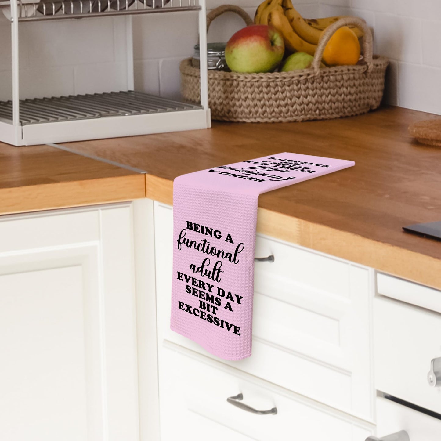 Funny Kitchen Towels Dish Towel Dishcloth 16x24 Inches, Funny Dish Towels with Sayings Towel Decorative Absorbent Hand Tea Towels for Kitchen Bathroom Decor, Humorous Gifts for Women Men BST326L