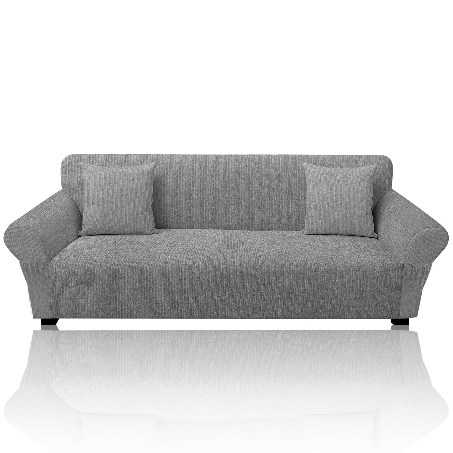 Sofa Slipcover with 2 Pillow Cover for 3 Cushion Couch, Non Slip Furniture Protector with Elastic Bottom, Washable Sofa Cover for Kids, Pets (Sofa, Navy) BST326H