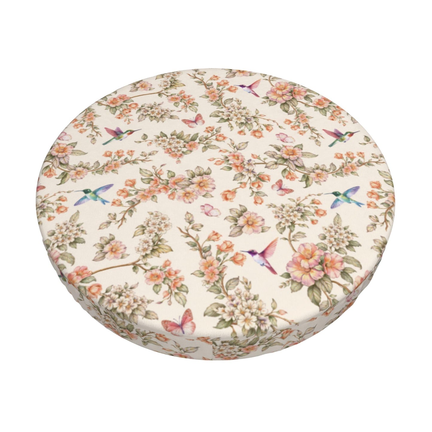 Heart Round Bar Stool Cover - Pink Red Love Heart Chair Seat Cushion Slipcover 12 Inch for Restaurant Cafe Hotel Bar BST202