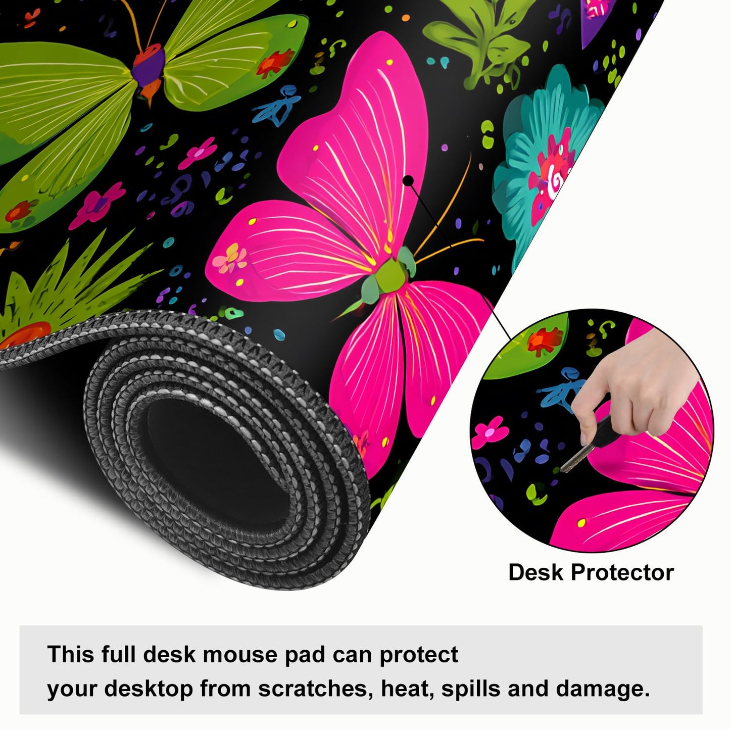 Mouse Pad Gaming Mousepad 31.5 x 11.8in Large Mouse Pad for Keyboard and Mouse with Anti-Slip Rubber Base, Keyboard Pad XL Mouse Mat for Home and Office,Snowy Forest WN420