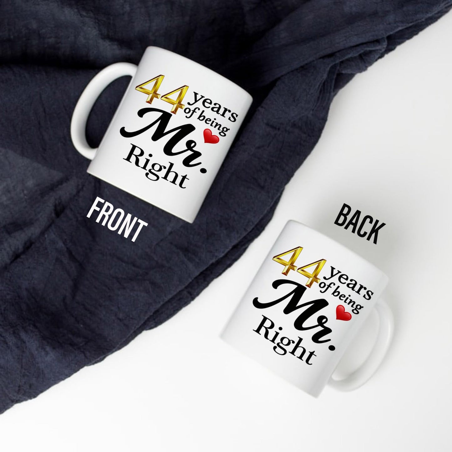 10 Year Anniversary For Couple Coffee Mugs Set of 2-10th Wedding Gifts Decorations for Parents Grandparents Husband Wife Him Her 11oz (10th) BST220