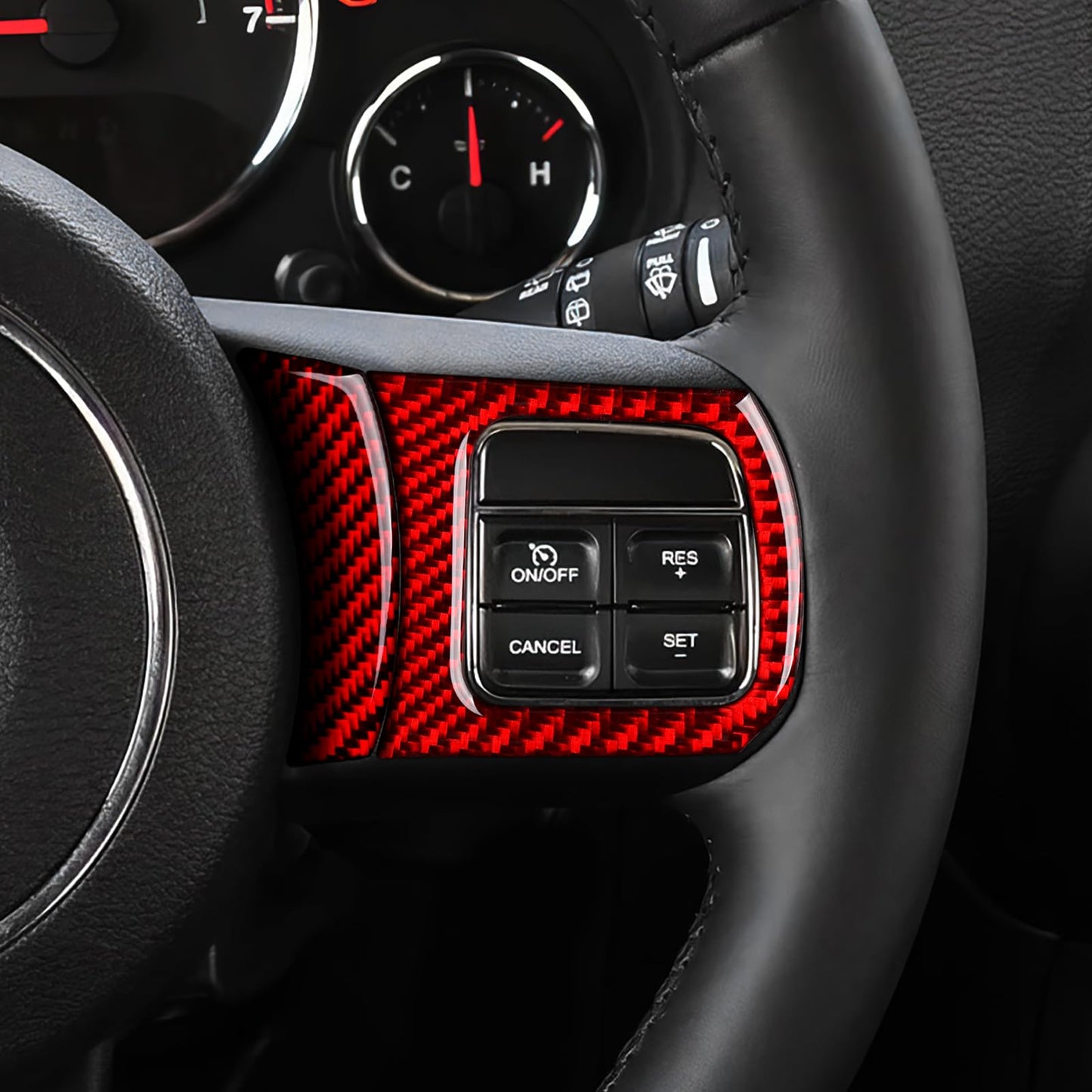 Car Gear Shift Lower Panel Sticker Carbon Fiber Decal Interior Trim Cover for Jeep Wrangler 2011 2012 2013 2014 2015 2016 2017 Accessories (Red) BST220