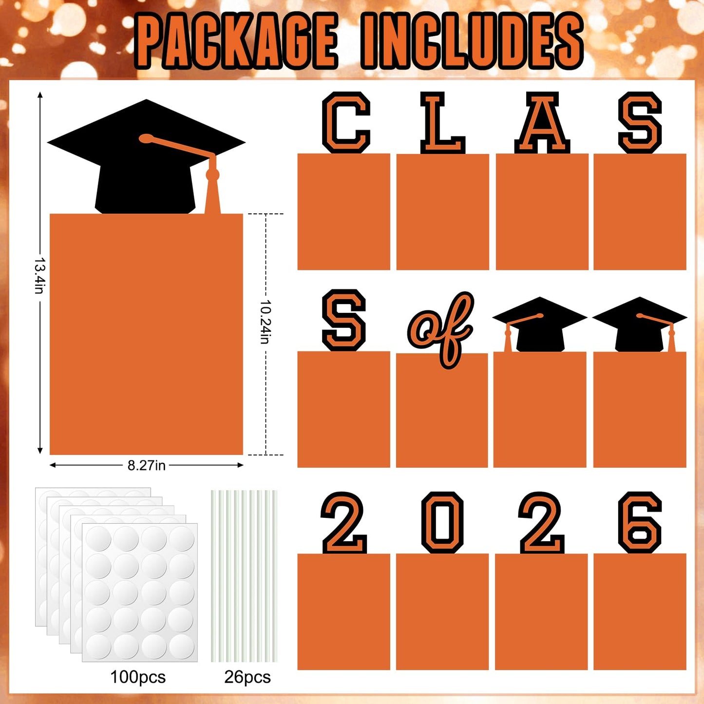 12 Pcs Graduation Photo Yard Sign Decorations 2026, K-12 Grade Graduation School Picture Frame Lawn Sign with Stakes for Kindergarten Middle High School Class of 2026 Grad Party Decorations, Red WN420