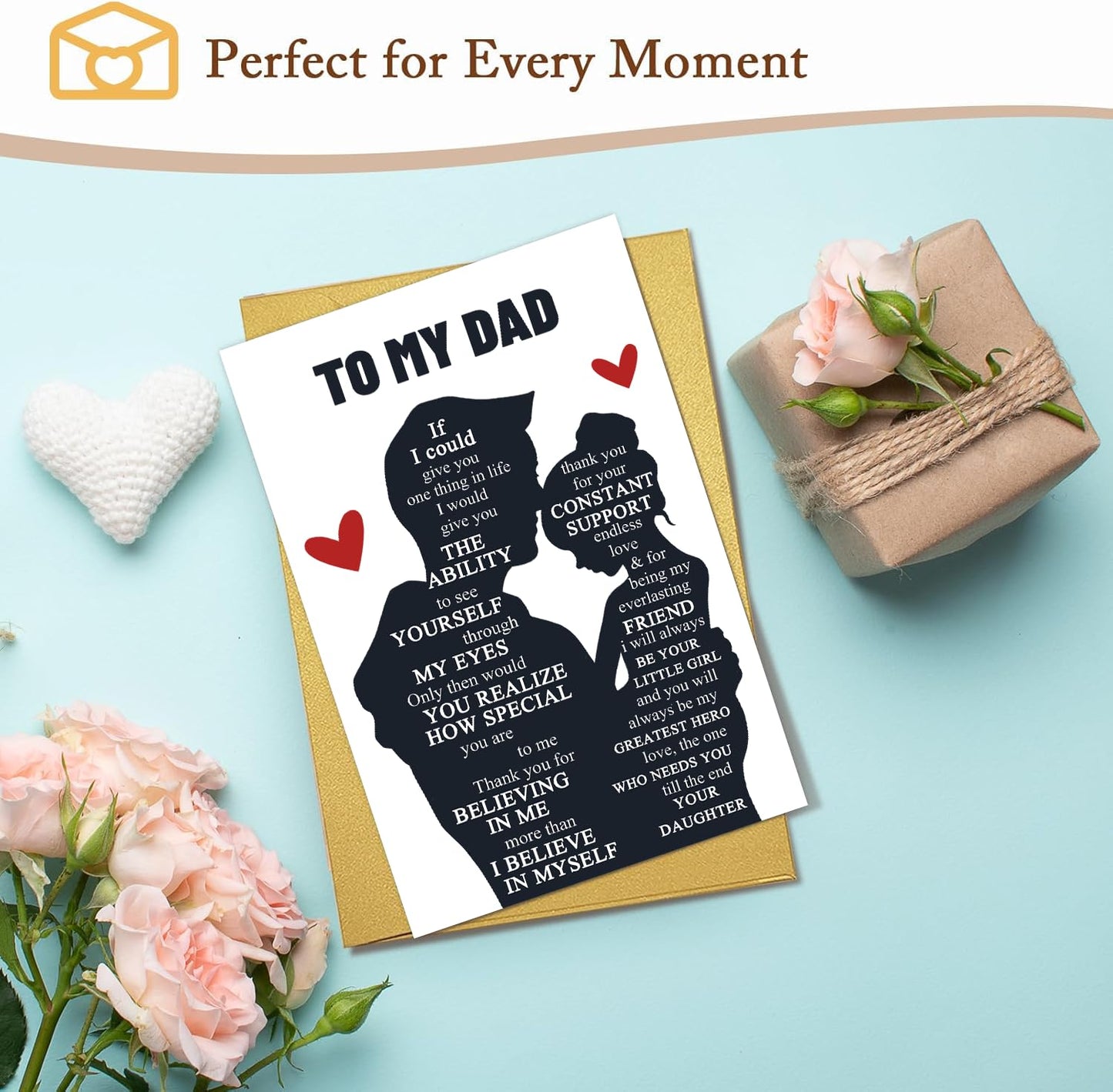Funny Fathers Day Card for Dad Stepdad Bonus Dad Husband Grandpa, Humorous Happy Father's Day Card Gift from Son Daughter Grandson Granddaughter, Unique Fathers Day Card for Him BST202