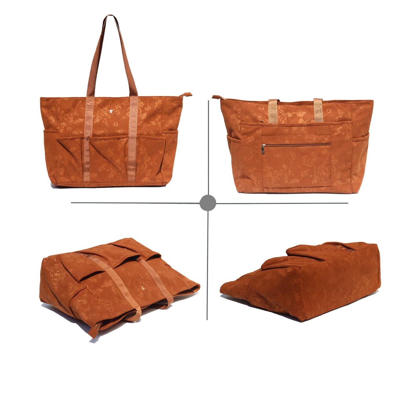 ESVAN Utility Tote Bag Weekender Duffle Bag with 13 Pockets - Perfect for Travel, Work, Gym, Beach, Teachers, and Nurses BST326H