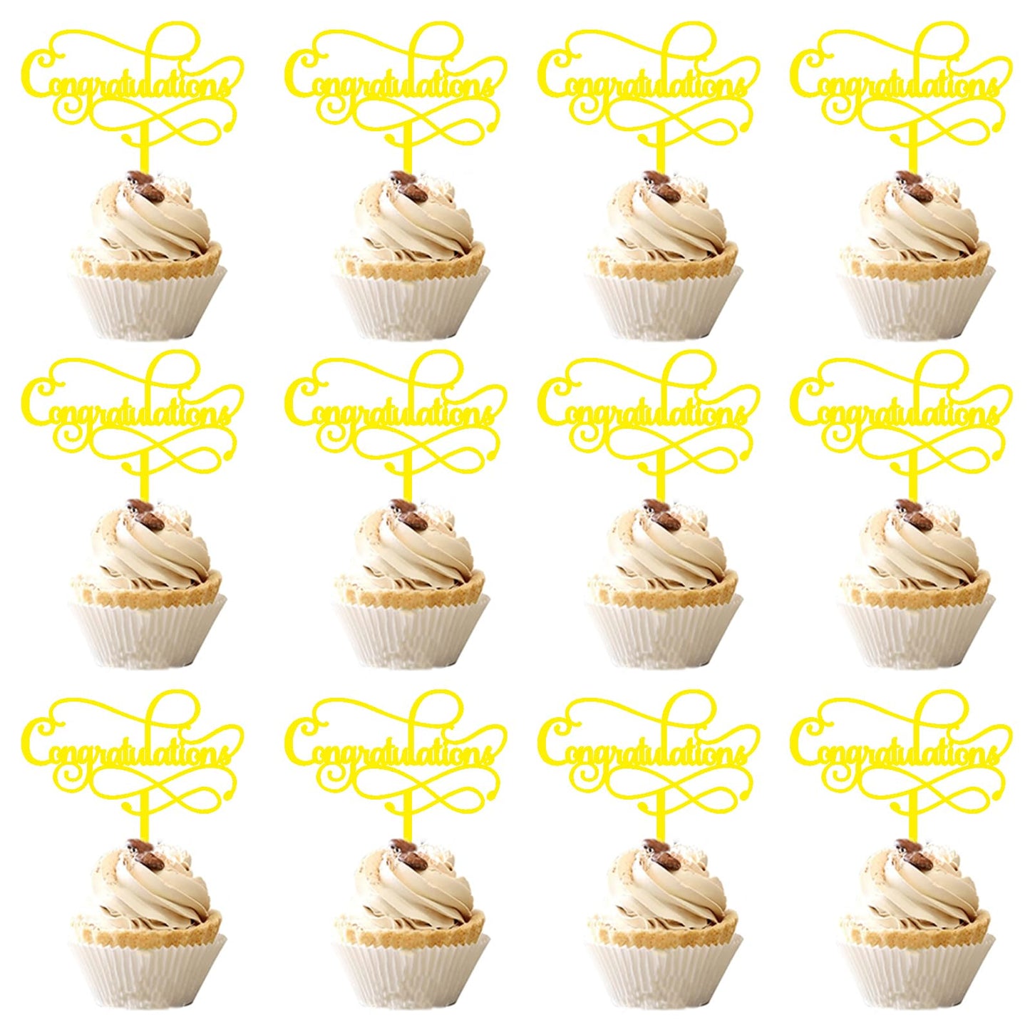 Congratulations Cake Topper,Congratulations 2026 Graduation | Cake Topper,Graduation, Wedding, Retirement, Birthday, Anniversary, Celebration Party Decorations Supplies (Black Gold) BST202