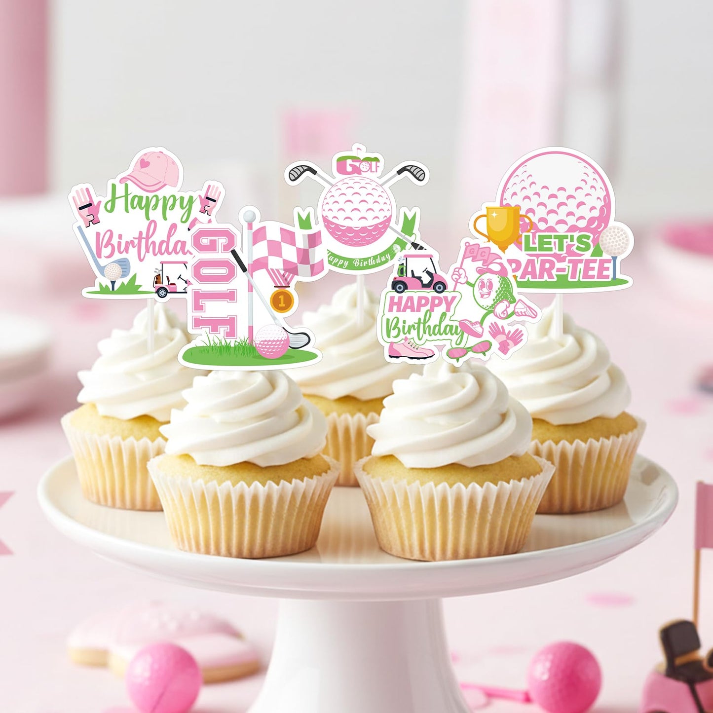 Baseball Birthday Party Decorotions - 24 PCS Ice Cream Drip Baseball Theme Cupcake Toppers, Boys Girls Sports Birthday Party Decorotions Supplies BST326L