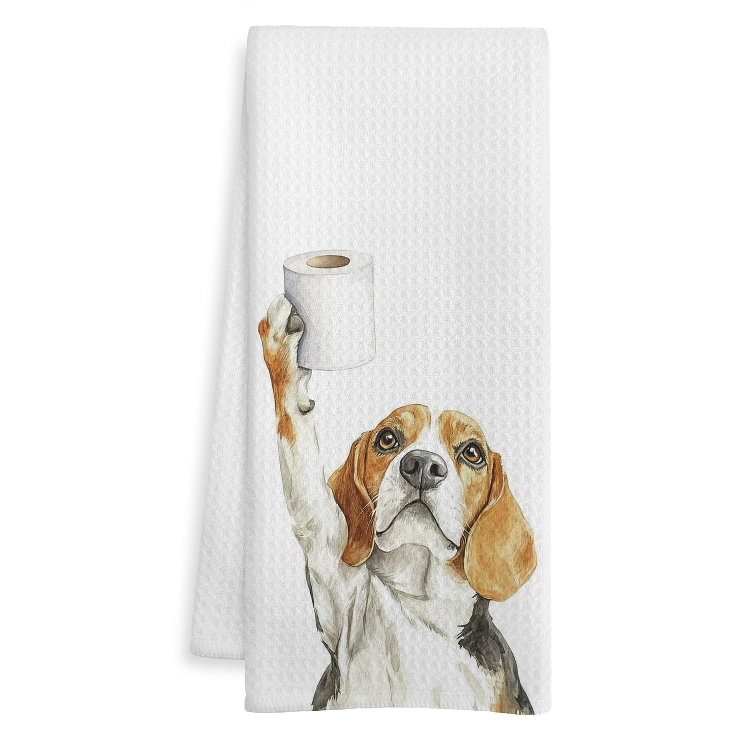 Beagle Gift Kitchen Towels, Beagle Lover Gifts Dish Tea Towel for Kitchen Decor, Funny Western Dog Hand Towels for Bathroom Decor, 16x24 Inch BST326L