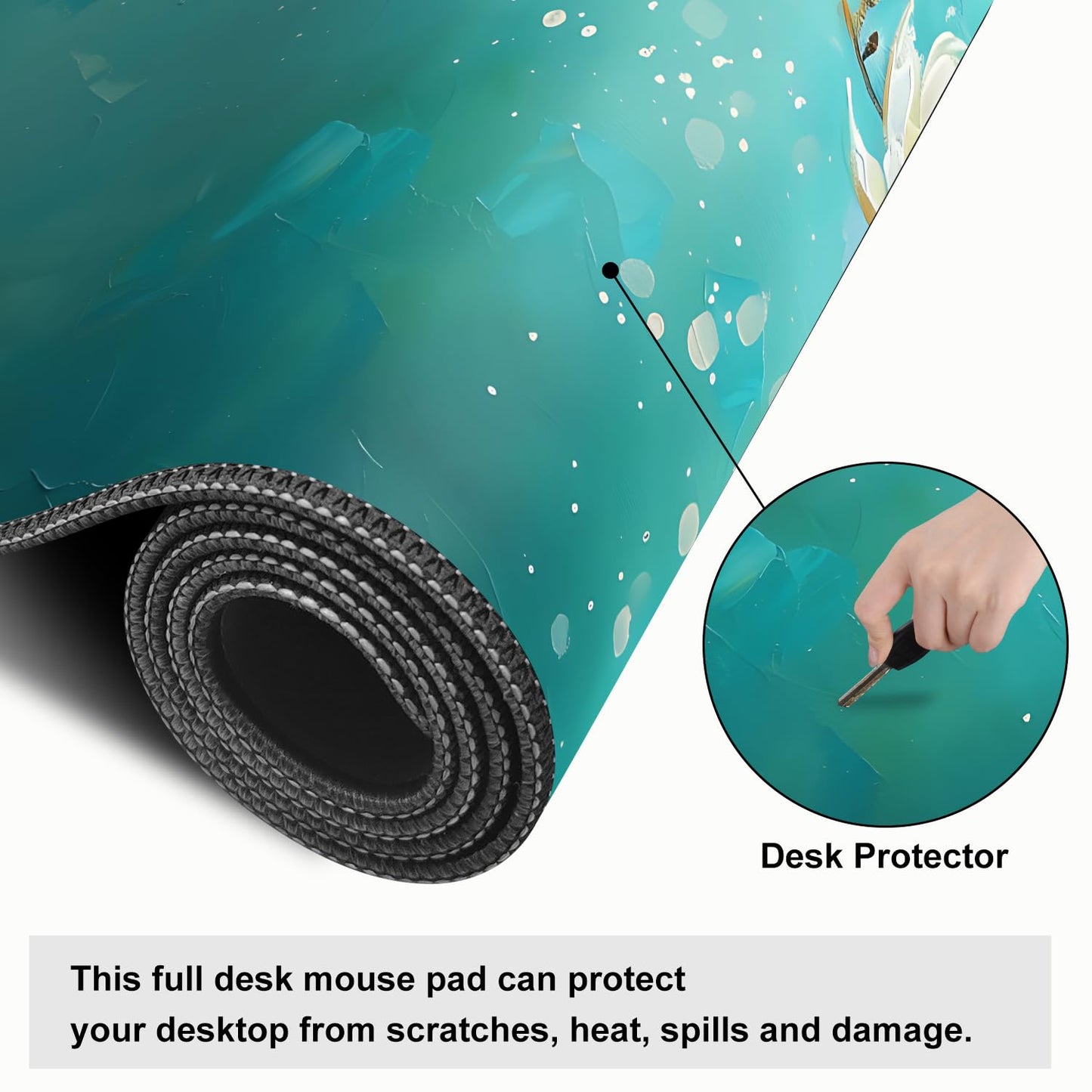 Mouse Pad Gaming Mousepad 31.5 x 11.8in Large Mouse Pad for Keyboard and Mouse with Anti-Slip Rubber Base, Keyboard Pad XL Mouse Mat for Home and Office,Snowy Forest WN420