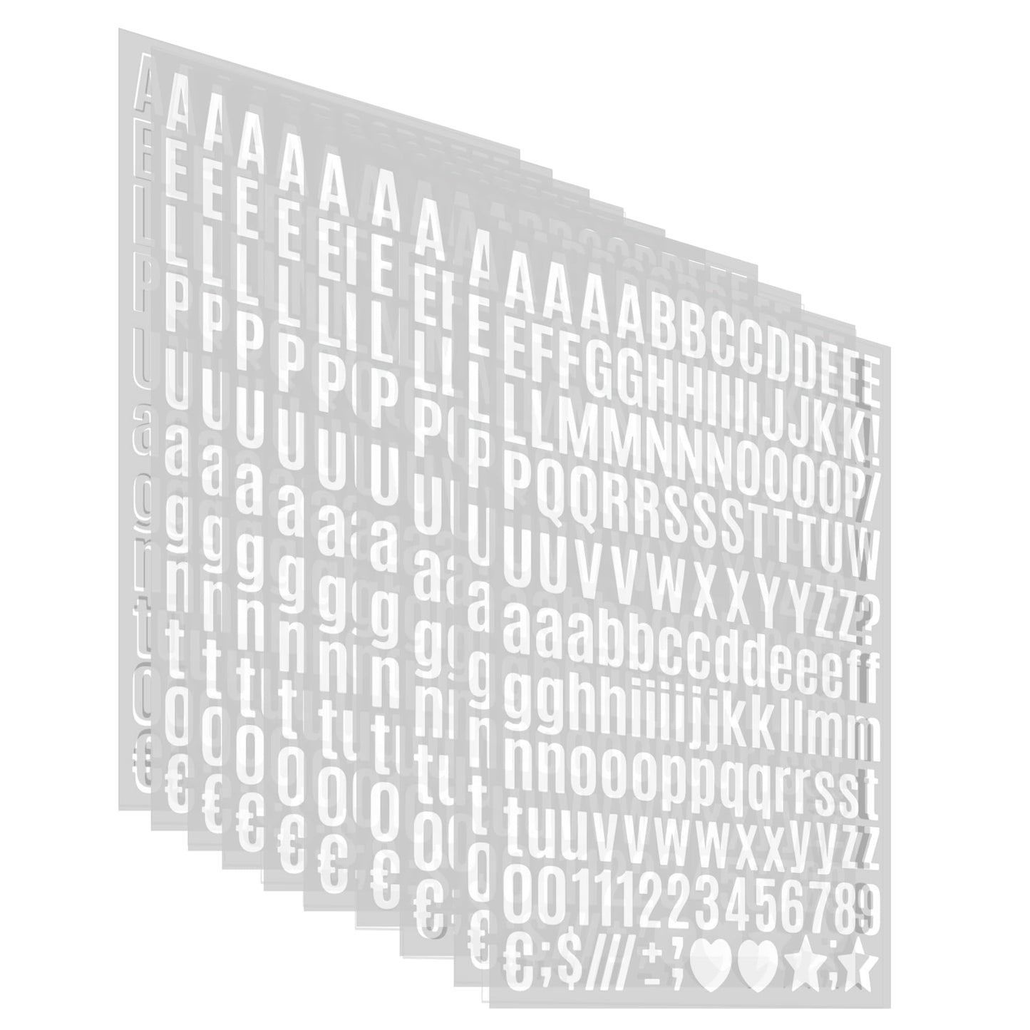 10 Sheets 0.5 Inch Letter Stickers, 1540 Alphabet and Number Labels for Students, Teachers, Journals, Cups, Notebooks, Folders, DIY School Projects, Bullet Planners, Arts and Crafts BST220