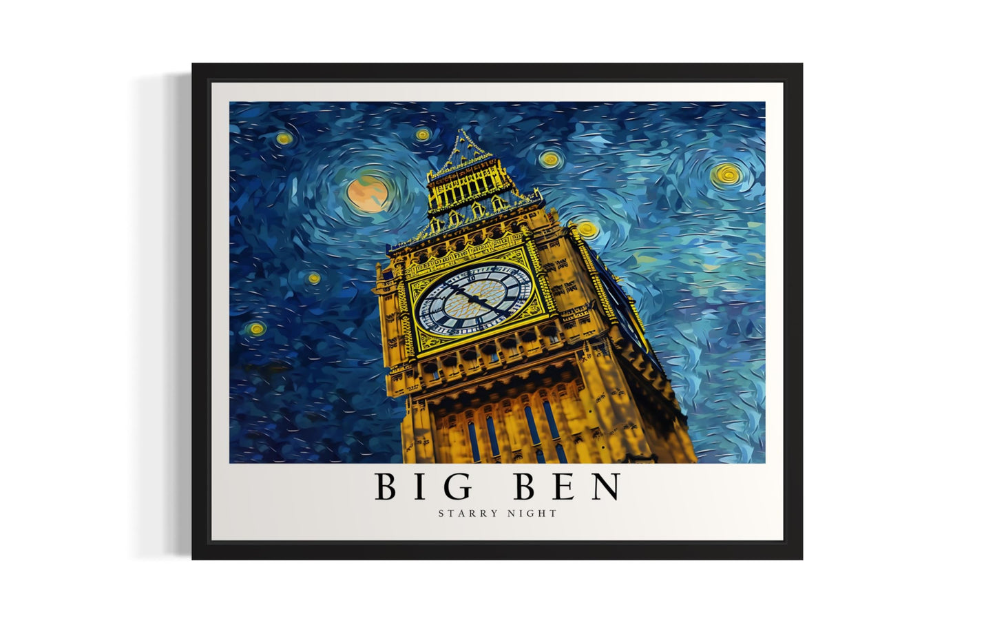 Eiffel Tower Art Print Poster, Van Gogh Starry Night Theme Wall art Painting Decor, Art Home City Artwork For Bedroom, Bathroom, Living Room 81 (Eiffel Tower, 14"L x 11"W, Unframed) BST220