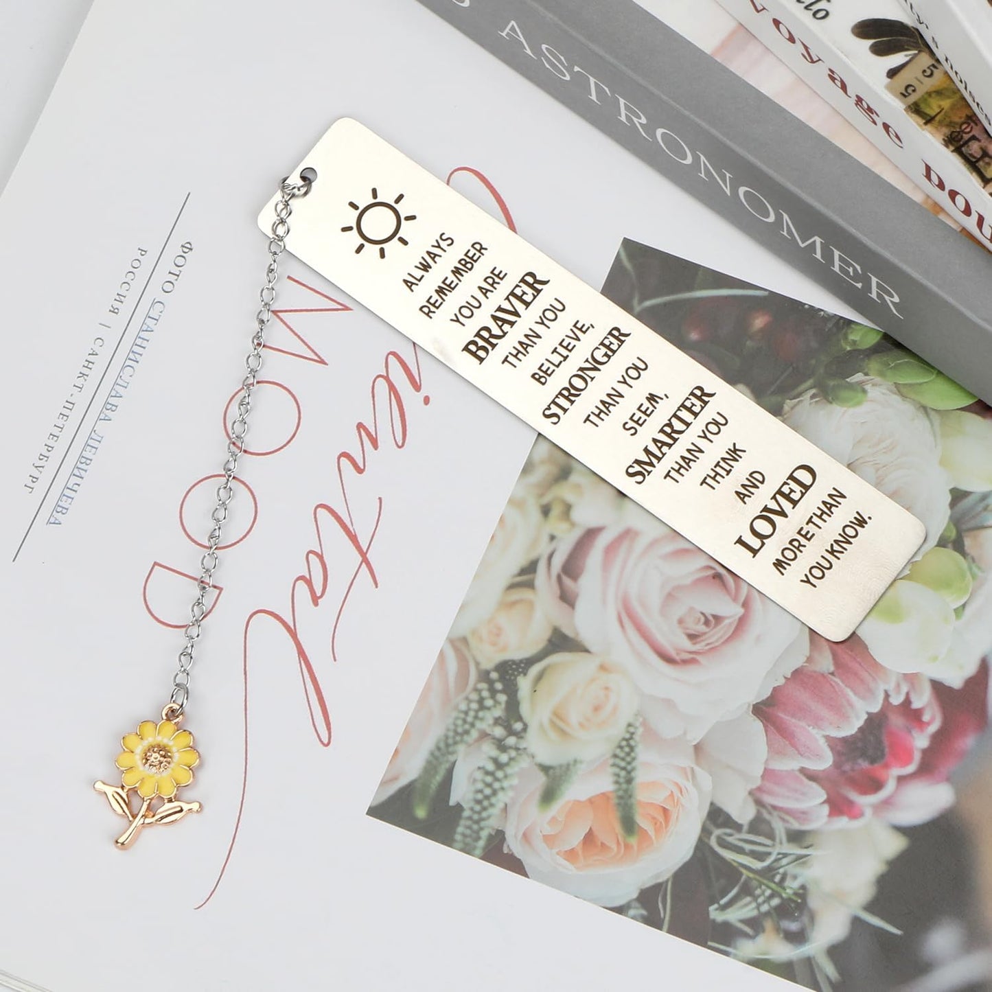 Motivational Bookmarks - Metal Bookmarks for Reading Women & Men - Gift for Readers, Friends, and Family - Durable & Stylish Book Marks BST326L